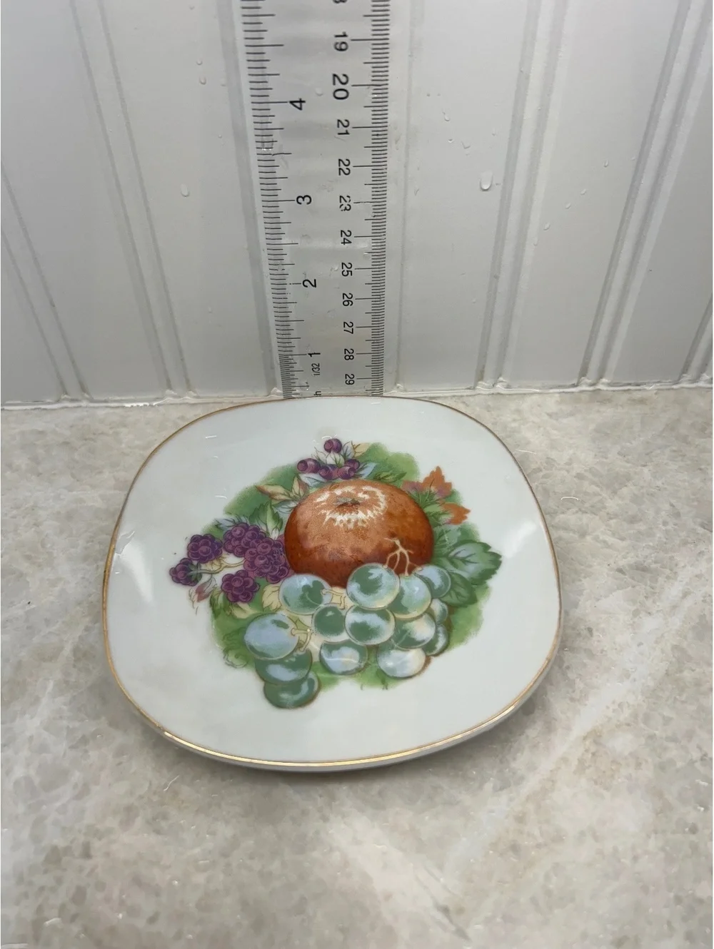 Vintage Mid-Century German Porcelain Fruit Accent Plate